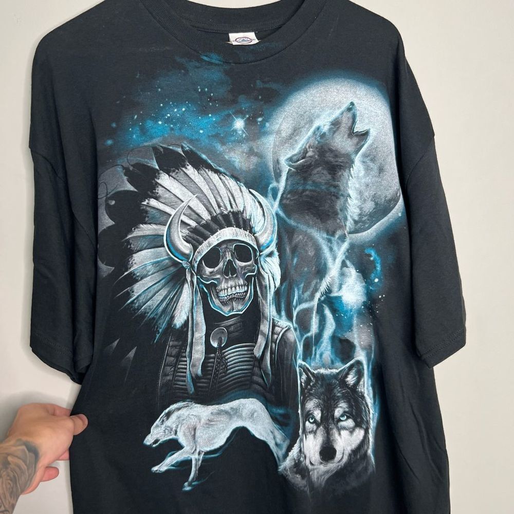 Vintage Wolf Indian T-shirt 3XL - Picture 2 of 4
